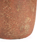Vaas terracotta Clay Echo L, ronde vloervaas met ruwe aardse textuur, 30 x 30 x 40 cm