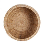 Mand bananenblad handgemaakt naturel – Ø 58 cm, hoogte 37 cm, voor woonkamer, slaapkamer en badkamer