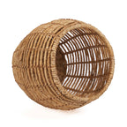 Kruk bananenblad Gustih, naturel, handgemaakt, 48 x 48 x 45 cm, voor woonkamer, slaapkamer en badkamer