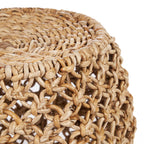 Kruk bananenblad Dannih handgemaakt, naturel – Ø 49 x 45 cm, als zitplaats of bijzettafel