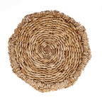 Kruk bananenblad Dannih handgemaakt, naturel – Ø 49 x 45 cm, als zitplaats of bijzettafel