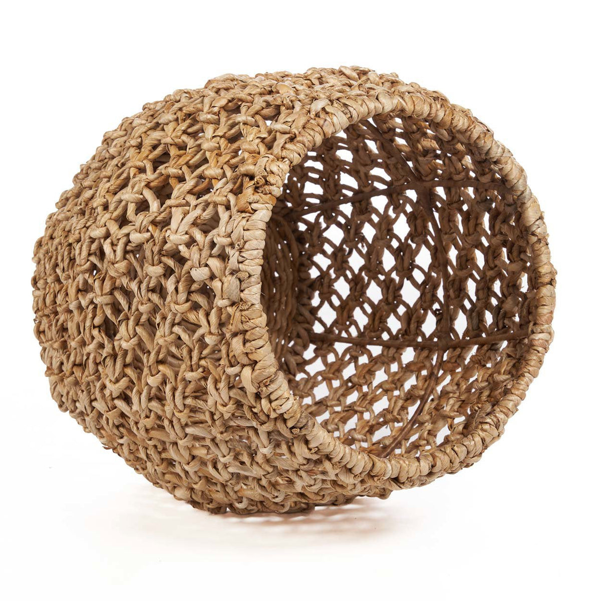Kruk bananenblad Dannih handgemaakt, naturel – Ø 49 x 45 cm, als zitplaats of bijzettafel
