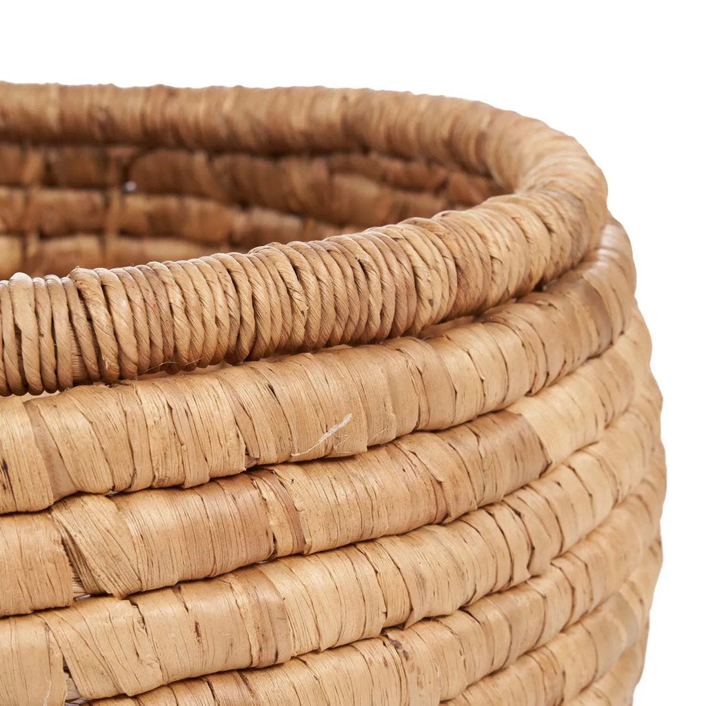Mand bananenblad Sarvatah handgemaakt, naturel – Ø 60 x 29 cm voor woonkamer, badkamer en hal