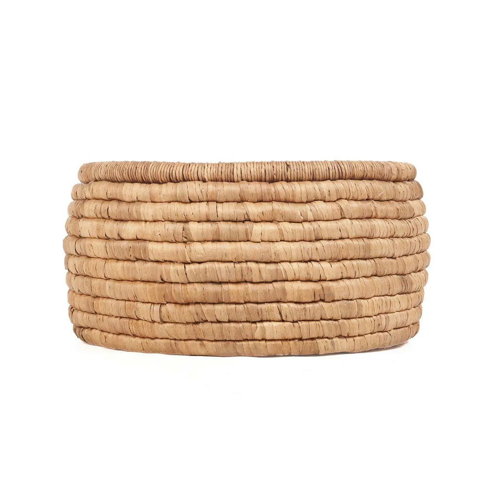 Mand bananenblad Sarvatah handgemaakt, naturel – Ø 60 x 29 cm voor woonkamer, badkamer en hal