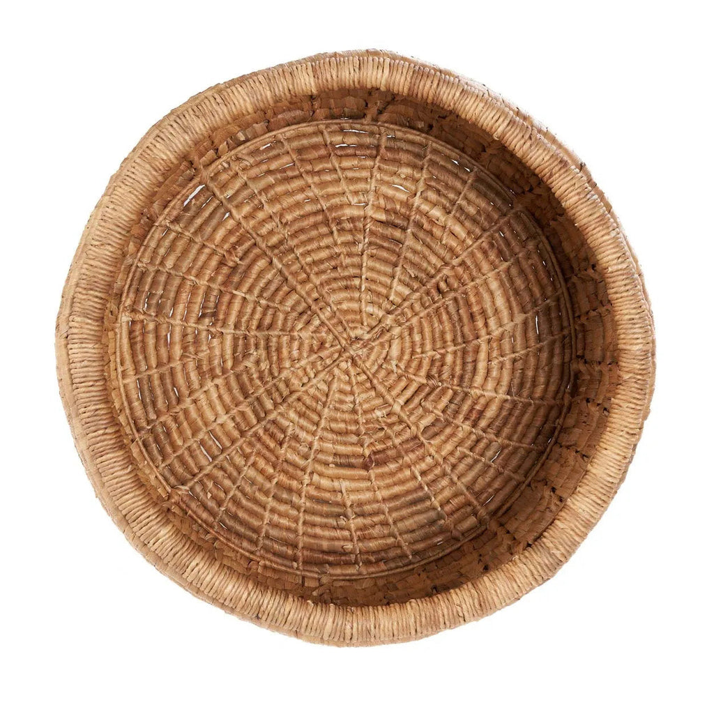 Mand bananenblad Sarvatah handgemaakt, naturel – Ø 60 x 29 cm voor woonkamer, badkamer en hal