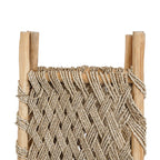 Scheidingswand teakhout zeegras boho naturel H 170 x L 150 x D 5 cm, voor binnen en overdekt buiten