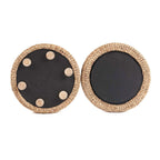 Opbergpoef waterhyacint Circle, naturel, Ø 60 cm, hoogte 45 cm, rond met deksel voor de woonkamer