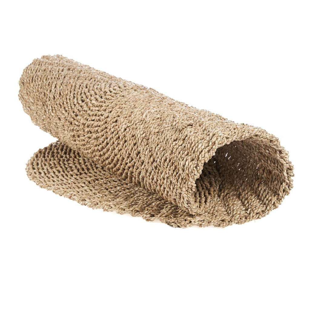 Vloerkleed rond sisal Sizali naturel Ø 100 cm, handgemaakt voor woonkamer of slaapkamer