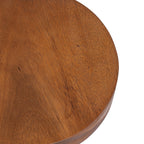 Bijzettafel suarhout Inti naturel, rond 30 x 30 cm, hoogte 45 cm voor woonkamer