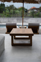 Salontafel gerecycled teakhout naturel 110 x 70 x 40 cm, voor de woonkamer
