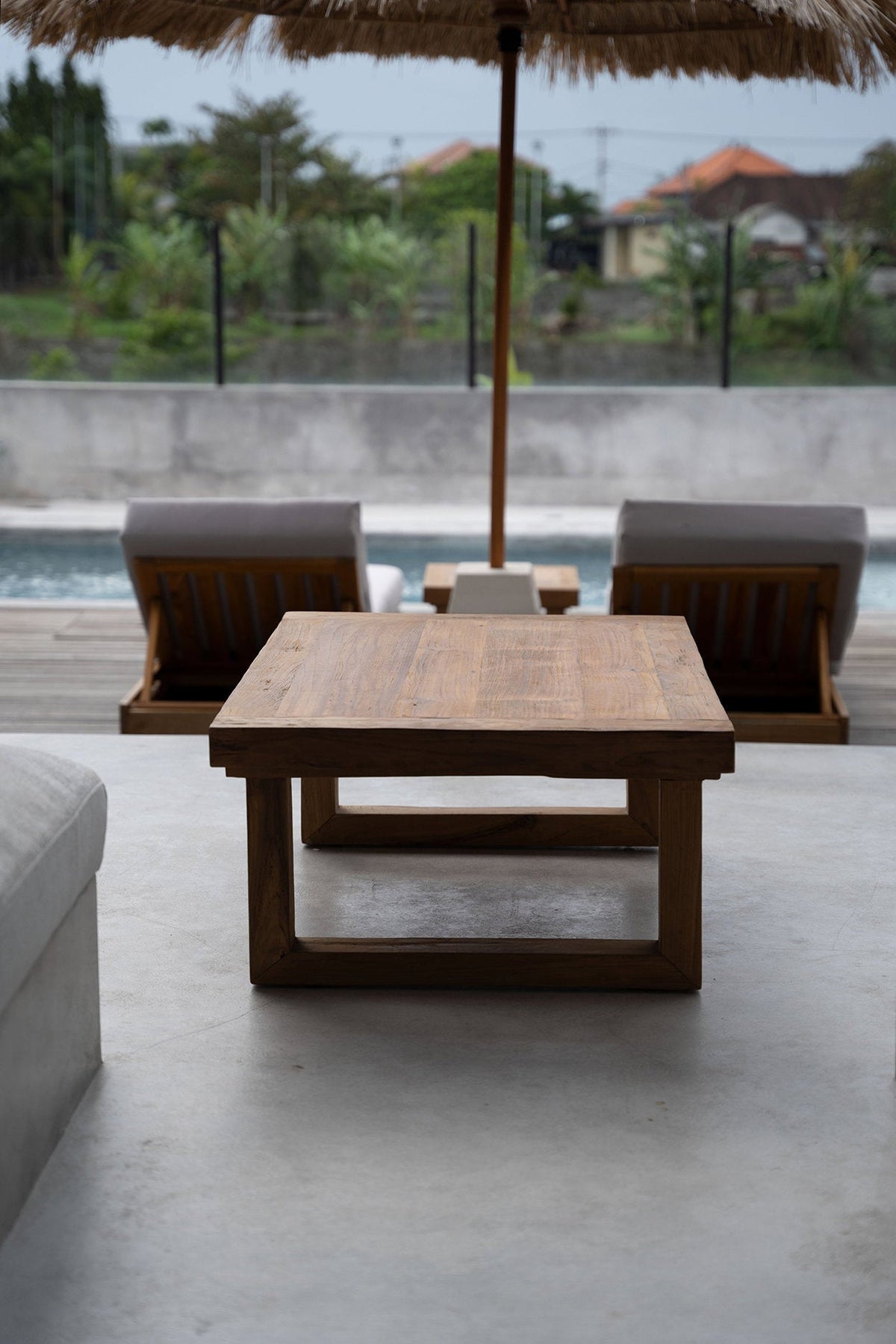 Salontafel gerecycled teakhout naturel 110 x 70 x 40 cm, voor de woonkamer