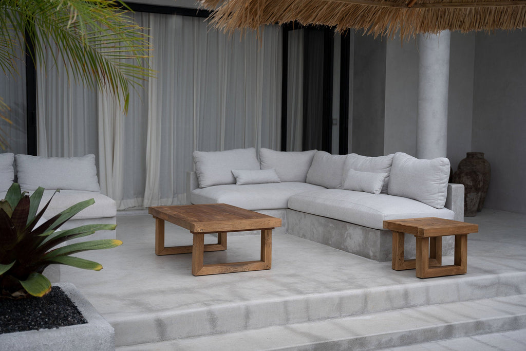 Salontafel gerecycled teakhout naturel 110 x 70 x 40 cm, voor de woonkamer