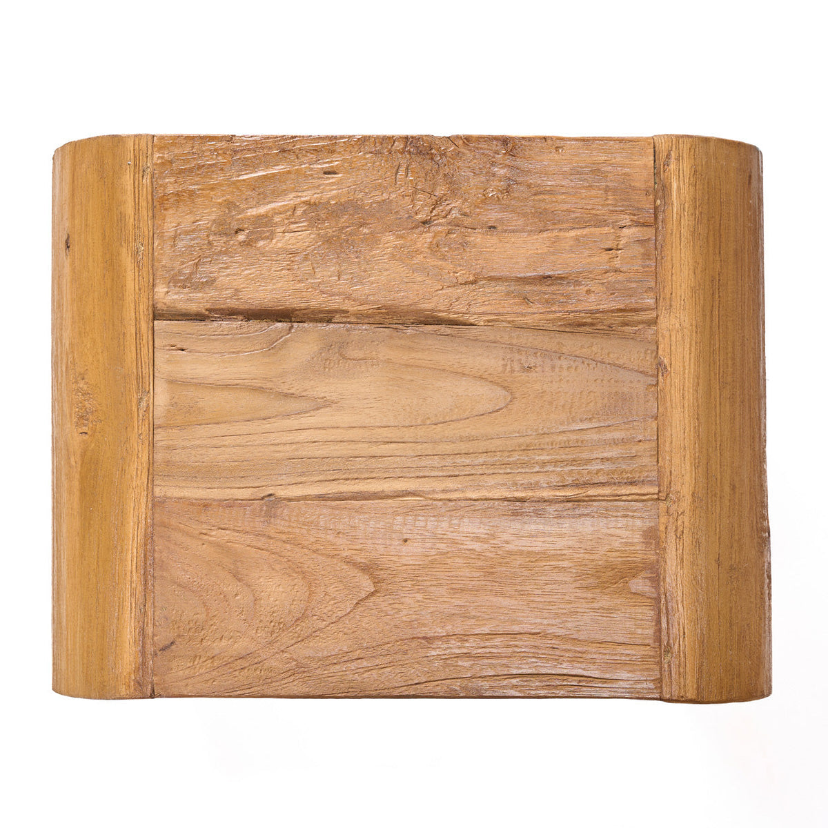 Bijzettafel massief teak naturel, model Arc, 30 x 40 x 45 cm, voor slaapkamer of woonkamer