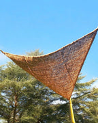 Schaduwdoek driehoekig kokosvezel handgevlochten Coco Shade, naturel 350 x 350 cm, voor tuin en terras