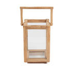 Lantaarn teakhout gerecycled Nusa Penida S, naturel – 28 x 28 x 43 cm, voor binnen en buiten