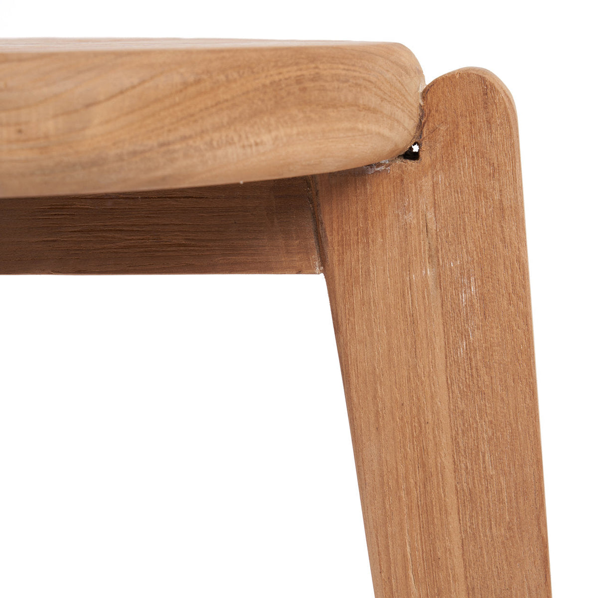 Bijzettafel gerecycled teakhout Seseh, naturel – Ø 40 x H 50 cm, woonkamer en slaapkamer