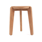 Bijzettafel gerecycled teakhout Seseh, naturel – Ø 40 x H 50 cm, woonkamer en slaapkamer