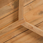 Bijzettafel teakhout Gilimanuk naturel 47 x 47 x 50 cm, driepoots voor buiten, terras en balkon