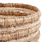 Mand waterhyacint en bananenblad Chungu handgeweven, naturel – Ø 54 x 35 cm, voor opberging en decoratie