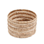 Mand waterhyacint en bananenblad Chungu handgeweven, naturel – Ø 54 x 35 cm, voor opberging en decoratie