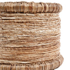 Mand waterhyacint en bananenblad Chuka, naturel, handgevlochten, Ø 38 x 34 cm, opbergmand