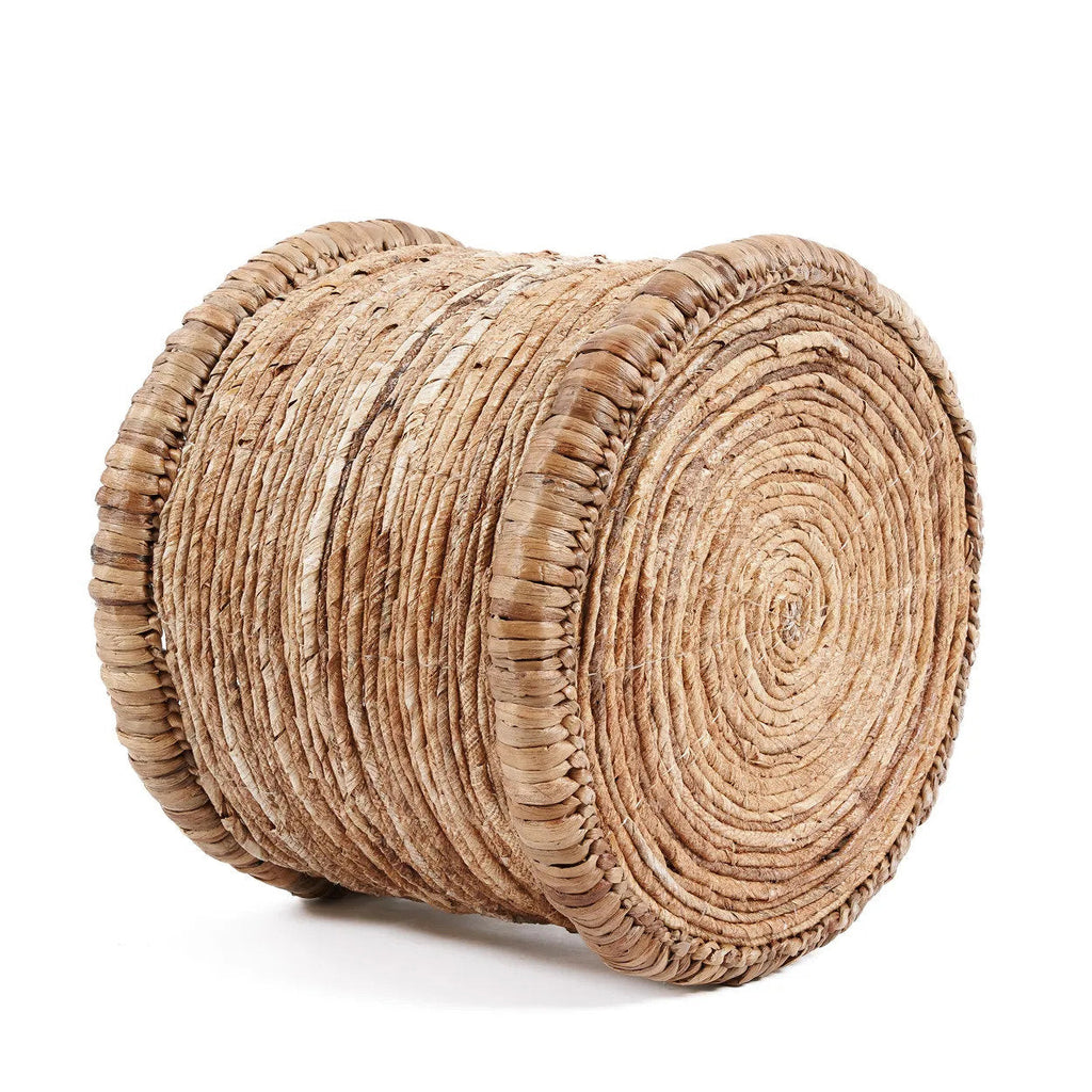 Mand waterhyacint en bananenblad Chuka, naturel, handgevlochten, Ø 38 x 34 cm, opbergmand