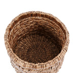 Mand waterhyacint Choppy handgevlochten naturel Ø 36 x 31 cm, voor opbergen