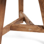 Kruk gerecycled teakhout Yatai, naturel – Ø 45 x 45 cm, voor binnen en overdekt buiten