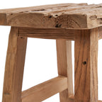 Kruk gerecycled teakhout Yoke naturel – H 46 x B 30 x L 40 cm, voor binnen en overdekt buiten