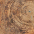 Kruk massief suarhout Tribe, naturel zwart, Ø 30 x 40 cm, als bijzettafel of nachtkastje