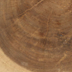 Kruk massief teakhout Tribe, natuurlijk wit, Ø 30 x H 40 cm, bijzettafel of nachtkastje