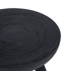 Salontafel suarhout Losten, rond, zwart – Ø 78,5 x 44 cm, woonkamer