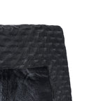 Kruk suarhout Montano zwart 38 x 38 x 47 cm, handbewerkt look voor woonkamer of hal