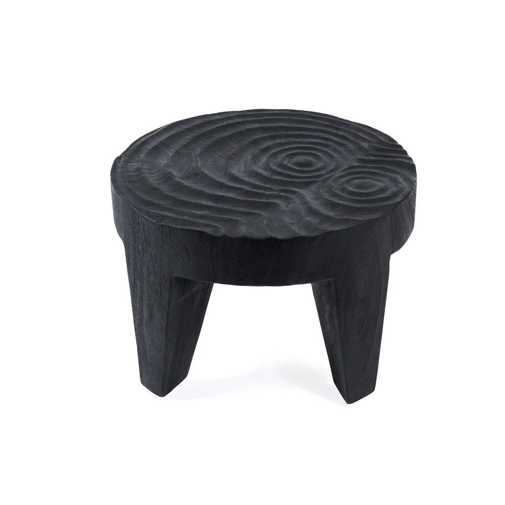 Salontafel suarhout massief Madero zwart 61 x 61 x 40 cm voor woonkamer