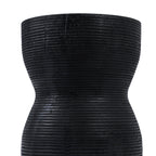 Kruk suarhout zwart, model Kotoran, Ø 35 cm, hoogte 45 cm, als bijzettafel of extra zitplaats