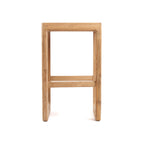 Barkruk gerecycled teakhout Ithaca naturel, zitvlak 42 x 42 cm, hoogte 70 cm, binnen en buiten