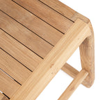 Barkruk gerecycled teakhout Ithaca naturel, zitvlak 42 x 42 cm, hoogte 70 cm, binnen en buiten