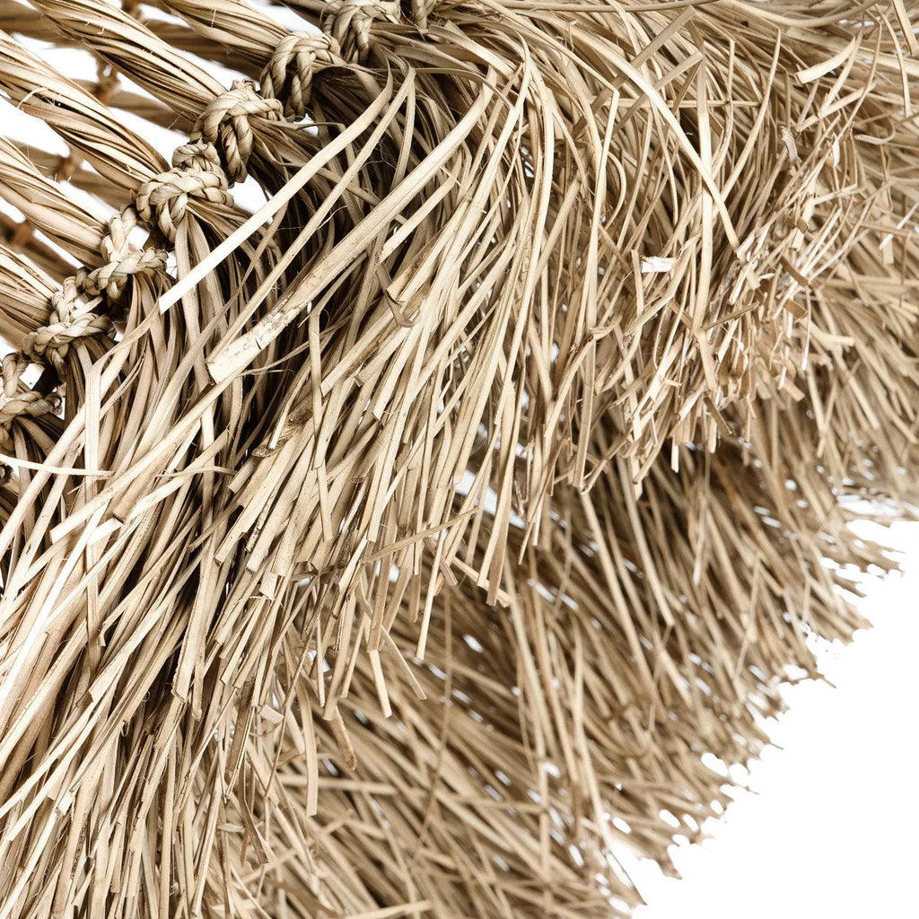Hanglamp mendonggras handgevlochten Guagua, naturel – Ø 60 x 90 cm, voor woonkamer of badkamer