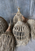 Hanglamp mendonggras handgevlochten Guagua, naturel – Ø 60 x 90 cm, voor woonkamer of badkamer