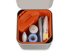 Prullenbak afvalscheiding Totem Compact stone wit, 2 x 20 liter, stapelbaar met uitneembare emmers, keuken