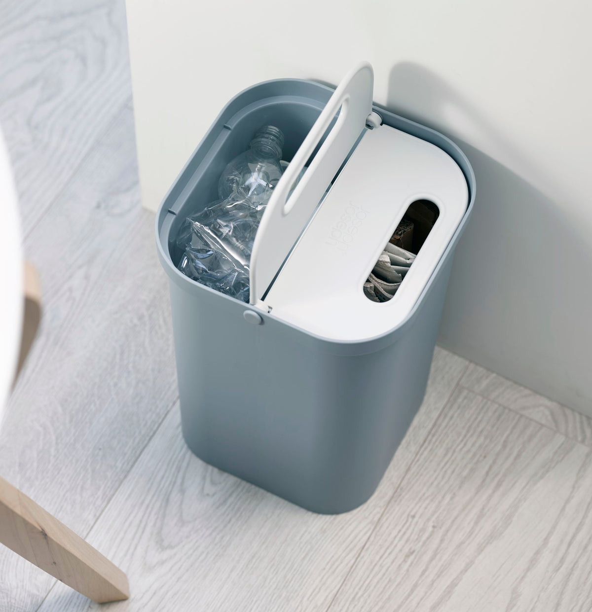 Recycleprullenbak GoRecycle blauw 2 x 7 L (14 L) met dubbel compartiment voor de keuken