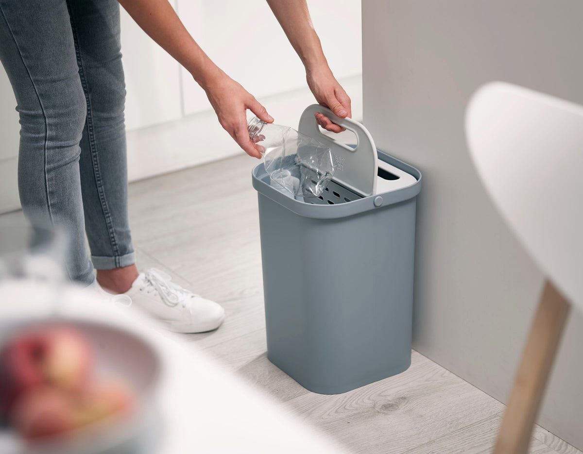 Recycleprullenbak GoRecycle blauw 2 x 7 L (14 L) met dubbel compartiment voor de keuken