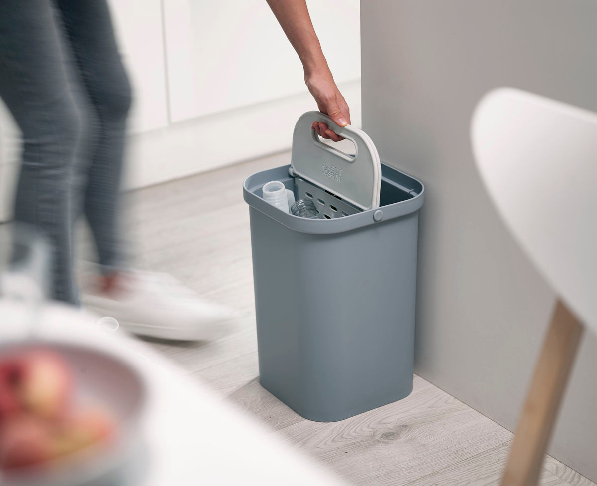 Recycleprullenbak GoRecycle blauw 2 x 7 L (14 L) met dubbel compartiment voor de keuken