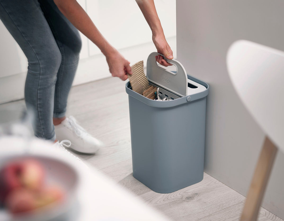 Recycleprullenbak GoRecycle blauw 2 x 7 L (14 L) met dubbel compartiment voor de keuken
