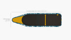 Strijkplankhoes katoen Flexa Mosaic blauw, voor strijkplanken van 124 cm lengte en 37–45 cm breedte