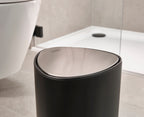 Pedaalemmer staal EasyStore mat zwart 5 L, 30,8 x 22 x 25,5 cm, voor badkamer, kantoor en slaapkamer