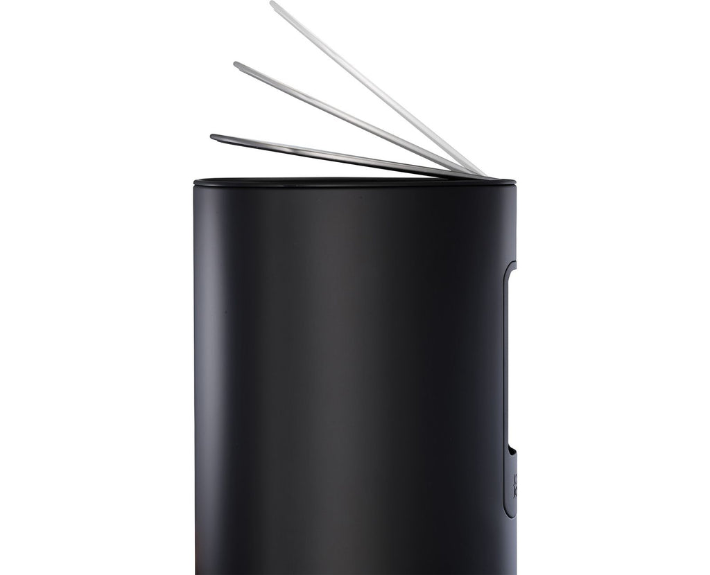 Pedaalemmer staal EasyStore mat zwart 5 L, 30,8 x 22 x 25,5 cm, voor badkamer, kantoor en slaapkamer