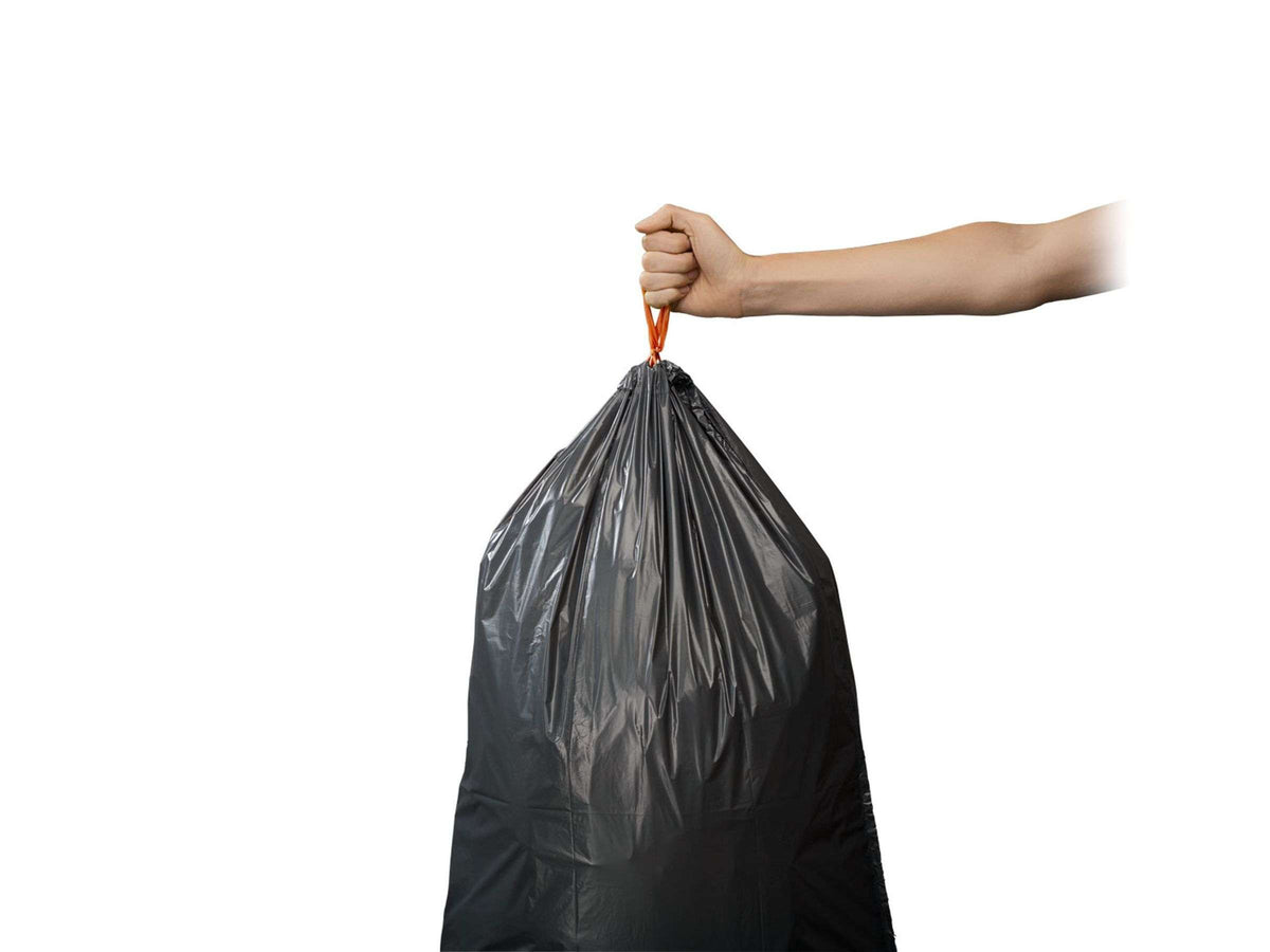 Prullenbak roestvrij staal Titan met afvalcompressor en pedaal, zilver, 30 L – 34,4 x 39 x 68,4 cm, keuken