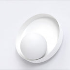 Wandlamp staal minimalistisch Kido K1, wit – 20 x 20 cm, G9 fitting, voor hal, slaapkamer en woonkamer