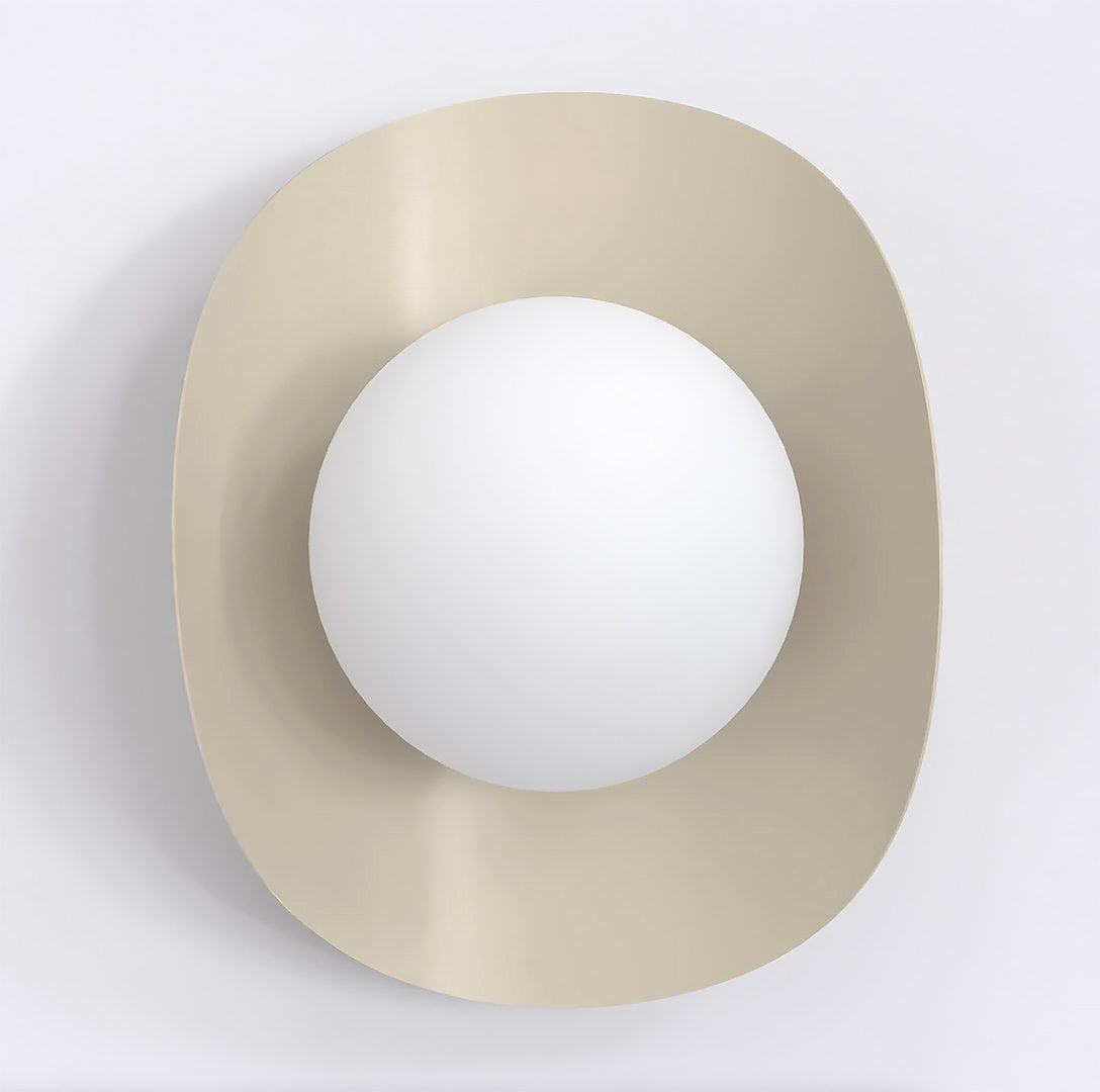 Wandlamp gepoedercoat staal modern Fiero M mokka met witte kap, 1 x G9 – 16 x 13 x 20 cm